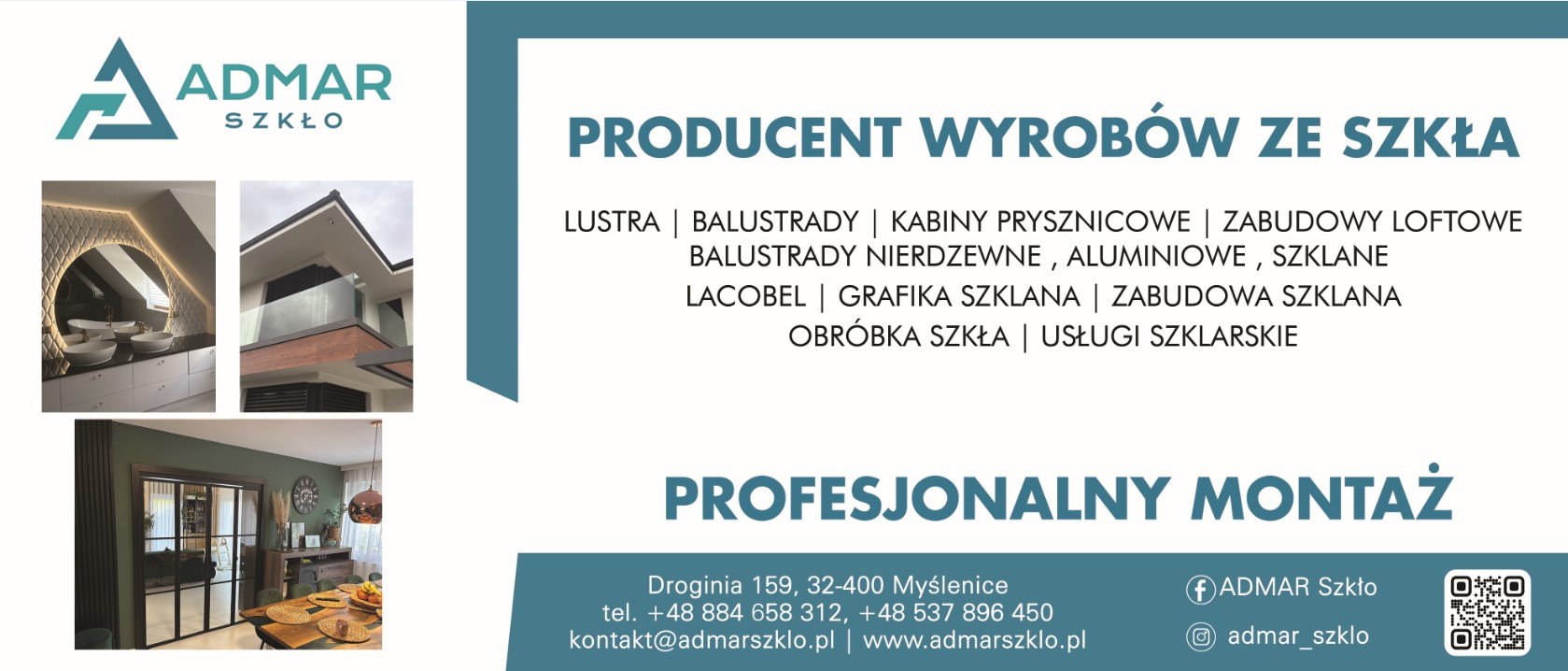 F.H.U. ADMAR Andrzej Piwowarczyk - wyroby szklane MYŚLENICE szkło MYŚLENICE